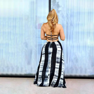 Robe longue d'été J&H pour femme, dos nu, élégante et décontractée, style swing, technique crochetée, col carré, taille élastique, tailles XS-XL - Product Image 6