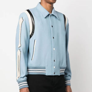 Veste d'hiver de haute qualité à col montant pour hommes Veste de baseball à la mode à quantité minimale de commande basse de style universitaire au design unique - Product Image 3