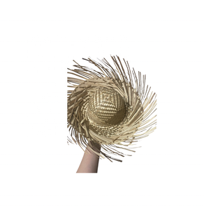 Sombrero de paja natural hecho a mano ligero y transpirable para viajes y pícnic al aire libre casual empleado diario uso unisex - Product Image 1