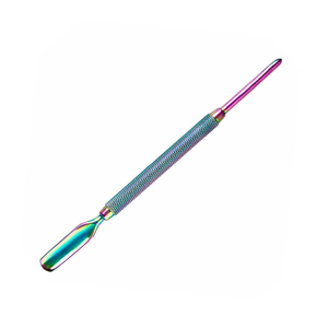 Poussoirs à cuticules d'ongles professionnels poignées russes clous en acier inoxydable poussoirs à ongles personnalisés avec couleur arc-en-ciel - Product Image 1