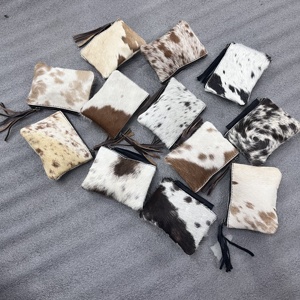 Meilleure vente portefeuille en cuir de fourrure de vachette petites pochettes Western fermeture à glissière cheveux de vachette sur Top qualité luxe femmes pochettes - Product Image 6