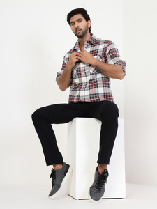 Chemise à carreaux en fil de coton durable pour hommes, vêtements de travail fonctionnels pour le voyage et l'extérieur au meilleur prix - Product Image 3