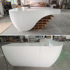 Hiện Đại lễ tân Thiết kế bàn cho y tế tùy chỉnh corian y tá trạm truy cập phía trước bàn nhỏ L hình dạng bàn tiếp tân - Product Image 4