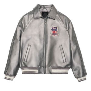 Nouvelle arrivée, veste Avirex en cuir de vache véritable, veste bomber de mode d'hiver haut de gamme, entièrement personnalisée, streetwear en cuir original - Product Image 1