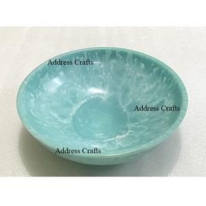 Bol en résine personnalisé Articles ménagers pour la maison Bols à salade ronds créatifs en résine Bol de service tourbillon blanc Ensemble de table décoratif - Product Image 2
