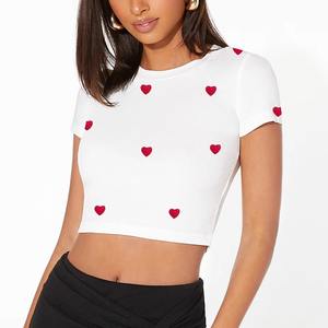Fabricant de vêtements de marque été blanc Sexy demi manches débardeur marque de mode côtelé Yoga Crop Tops femmes - Product Image 1