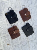 Dompet Kartu Kulit Asli Wanita, Dompet Kecil Bergaya Kulit Asli, Dompet Unisex Modis Laris Manis