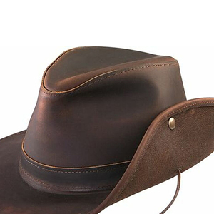 Nuevos sombreros de vaquero de cuero al aire libre para hombres de vaquero occidental personalizados Sombreros de vaquero en cuero genuino Sombreros de moda al por mayor - Product Image 5