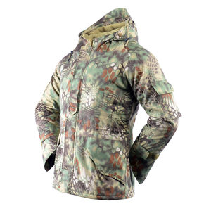 Veste de chasse d'hiver en softshell tissé imprimé pour hommes et femmes, broderie, technologie coupe-vent, respirante, imperméable, vêtements d'extérieur - Product Image 4