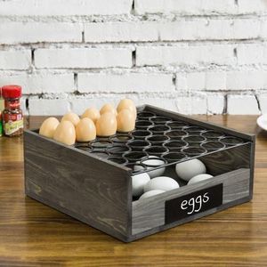 Porte-oeufs en fer élégant avec construction en fil métallique et finition brillante pour un style de cuisine contemporain - Product Image 2