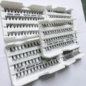 En gros, Cils en grappe faits main pour volume intense 0.07MM 10D-20D, en faux vison PBT doux, sans nœuds, pour cils en éventail - Product Image 2