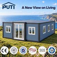Maison conteneur de luxe extensible 20 pieds 40 pieds entièrement équipée, pliable et modulaire, pour suite d'hôtes et lodge