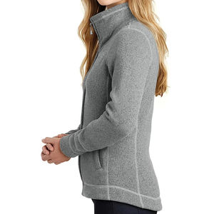 Chaqueta de lana de poliéster para mujer, venta al por mayor de OEM, chaquetas de talla grande para mujer, abrigo de cuello con cremallera completa para niñas, chaquetas de lana para mujer - Product Image 6