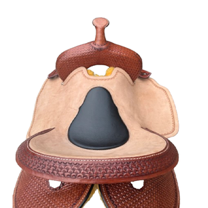 El mejor sillín de caballo occidental de estilo inglés integral de cuero genuino con material sintético para equitación de resistencia - Product Image 2