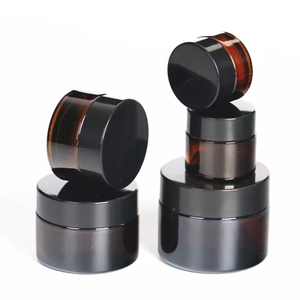 Muestra Gratuita de Frascos de Crema Cosmética de Plástico PET, Redondos, Color Ámbar, FABRICADOS EN VIETNAM, con Tapa Dorada, Plateada o Negra para Uso Alimentario - Product Image 2