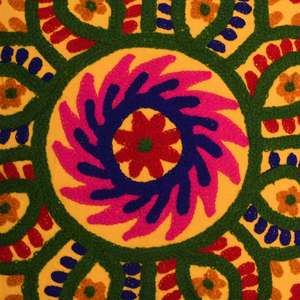 Suzani Embroidered <b>Cushion</b> Cover Indian Handmade 100% Cotton <b>Cushion</b> Covers Square Suzani Embroidered <b>Pom</b> <b>Pom</b> Lace Decorative - Product Image 4