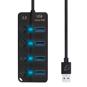 Hub USB 3.0 de 4 Puertos con Indicador LED y Control Independiente, Transferencia de Datos Rápida de 5Gbps para PC, Base de Conexión Tipo-C, en Stock - Product Image 2