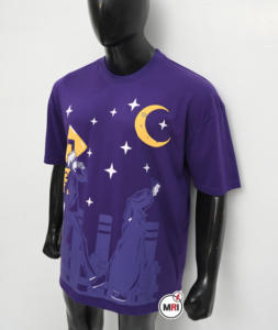 Camiseta de manga corta con cuello redondo personalizada para hombre al por mayor, camiseta transpirable de secado rápido de 300 gramos, jersey en blanco de colores sólidos para estampado Puff - Product Image 6