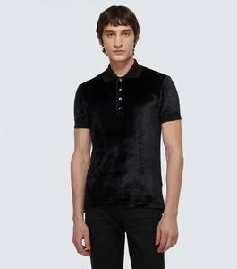 เสื้อยืดกำมะหยี่เข้ารูปสำหรับผู้ชายเสื้อยืดผ้ากำมะหยี่สีพื้นโลโก้ของคุณแบบกำหนดเอง - Product Image 4