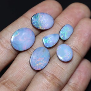 Ópalo Australiano Natural de 28 Quilates, Doble Cabujón, Multifuego, Alta Calidad, de 11x7mm a 16x13mm, Piedra para Joyería - Product Image 5