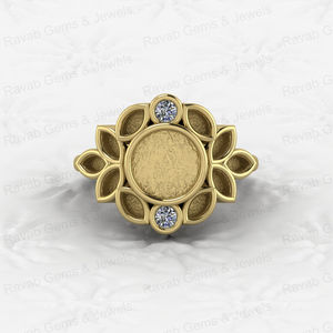 Sólido 925 plata esterlina 8mm redondo y Micro Marquise CZ semi montaje en blanco bisel Base anillo ajuste para Resina Ashe recuerdo joyería - Product Image 1