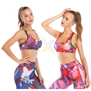 Soutien-gorge de sport en maille respirant personnalisé ensembles de fitness en forme de V souple et hautement élastique sport pour femmes haut court de yoga fitness - Product Image 6