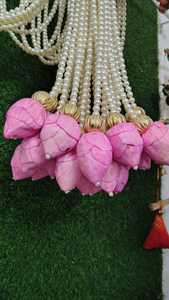 Elegant Pearl Garland Lotus Buds <b>for</b> Weddings & Festive Home Parties Hanging Decorations and Wedding Garlands <b>Wreaths</b> - Product Image 4