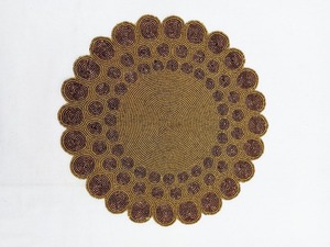 แผ่นรองจานตกแต่งรูปปลา ทำจากแก้วลูกปัด คุณภาพสูง กันลื่น สำหรับโต๊ะอาหาร ดีไซน์ใหม่ ลายปักสวยงาม - Product Image 4