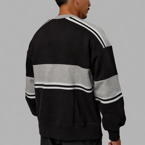 Sudadera con capucha de cuello redondo con logotipo bordado personalizado Unisex, Sudadera de felpa francesa de algodón 100%, jersey de cuello redondo Unisex, diseño en blanco - Product Image 6