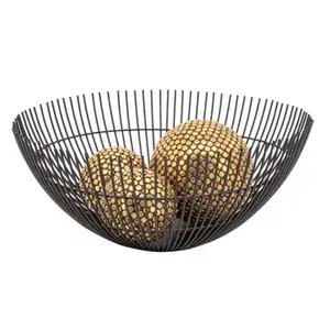 Diseño clásico, tamaño personalizado, venta al por mayor, colores negros, artículos de cocina de diseñador, frutero grande de Metal elegante hecho a mano - Product Image 2