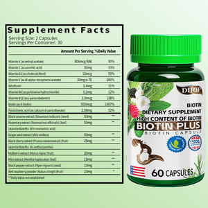 Cápsulas de biotina 15000mg Suplemento de alta potencia Biotina Plus para un cabello saludable Soporte 60 Cápsulas para el crecimiento del cabello - Product Image 6