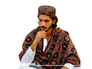 หมวกแบบดั้งเดิมของชาวอัฟกานิสถาน งานฝีมือประดับลูกไม้  สำหรับผู้ชาย  สไตล์วินเทจ  แบบเป็นทางการ  ศิลปะพื้นเมือง  ผ้าคลุมศีรษะแบบอิสลาม  ของชาวปัชตุน - Product Image 2