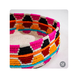 Modern <b>Soft</b> yet Durable Jute Seagrass <b>Basket</b> with Reinforced Handles for Spice <b>Storage</b> Multi-Purpose Use in Home or Office - Product Image 1