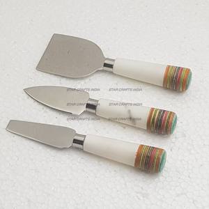 Juego de cuchillos de queso de charcutería grande con logotipo rápido/plato de regalo de boda y vacaciones o regalo de calentamiento de la casa - Product Image 5