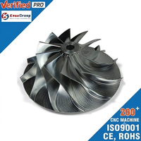 N5 Rene 108 Pièces de moteur d'avion moulées sous vide, Pièces de moteur à réaction RC, Impulseurs usinés CNC 5 axes, Turbine, Turbocompresseur, Roue de compresseur