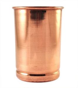Vaso de bienestar de cobre creado para estimular la inmunidad energizante del agua y rutinas tradicionales de Ayurveda indio - Product Image 5