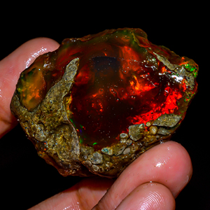 Opale de feu multi, pierre précieuse lâche de bijoux d'opale, opale éthiopienne brute, pierre précieuse d'opale naturelle, opale éthiopienne brute, 187.5 Ct. R-316 - Product Image 1