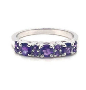 Anillo de piedras preciosas de piedra granate Natural 100% para mujer Chapado en cobre ajustable regalo de fiesta de boda de plata de alta calidad - Product Image 3