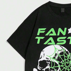 T-shirt d'été respirant 100% coton 260 grammes Tissu doux Coupe confortable Coupe régulière Streetwear Tendance mode - Product Image 5