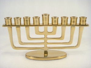 Nouvelle variété de menorah Hanoucca en aluminium, taille standard, anti-ternissement, chandelier juif à 9 branches et porte-bougie - Product Image 6