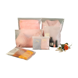 Custom Printed PET Plastic <b>Zip</b> Lock <b>Bags</b> With Frosted Zipper for Clothing Socks Underwear T-Shirts Packaging With Custom Logo - Product Image 1