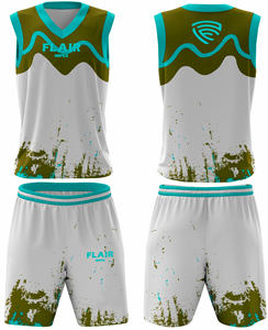 Ensemble de maillots de basket-ball de haute qualité pour hommes impression numérique personnalisable chemise de sport respirante hauts shorts vêtements de basket-ball - Product Image 2