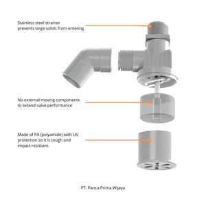 Vanne à flotteur verticale de 3/4 pouces OEM de haute qualité | Contrôle automatique du niveau du réservoir d'eau | Non électrique durable pour les aquariums et les piscines - Product Image 4