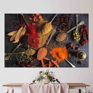 Arte en lienzo impreso con motivos de especias modernas, decoración colorida para pared de cocina, 1P-Gallery Wrapped - Product Image 1