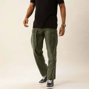 Pantalons cargo utilitaires pour hommes, coupe décontractée, qualité supérieure, vert, prix de gros, personnalisables - Product Image 4