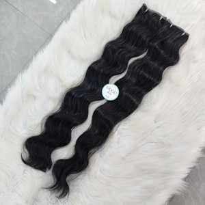 Cabello Virgen de Alta Calidad al por Mayor, Genius Weft, 100% Cabello Virgen Vietnamita, Mechones Lisos, de un Solo Donante, Cutícula Alineada, Cabello Natural - Product Image 2