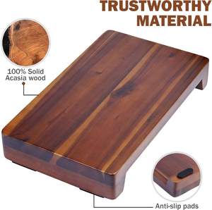 Bandeja Redonda de Madera de Acacia Ecológica, Soporte Elevador para Decoración de Baños, como Jabones, Plantas, Velas, Bodas - Product Image 2