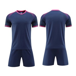 Ensemble de maillot de football à manches courtes pour hommes durable, uniforme de football pour adultes, maillot de football bleu pour garçon, nom personnalisé, numéro DIY - Product Image 5