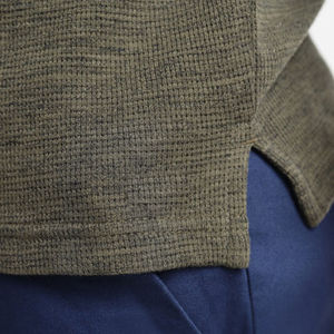 T-shirt polo sur mesure pour hommes col contrasté de couleur unie à manches longues 100% coton coupe ample imprimé personnalisé T-shirts pour hommes - Product Image 2