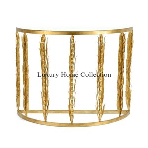 Rose <b>Gold</b> Unique Design Latest Arrival Handmade <b>Console</b> <b>Table</b> With glass Rectangle Shape Top Stainless Steel Made Frame Supplies - Product Image 2